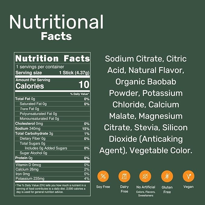 Tiiga Nature Forged Zero Sugar Electrolyte Drink Mix - Lemon Lime Hydration Powder Superfruit Electrolytes Sugar Free Sports Drink 25 Stick Packs