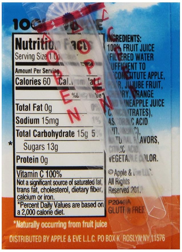 Apple &amp Eve Sesame Street Elmo's Punch 4.23 Fluid-oz 8 Count Pack of 5