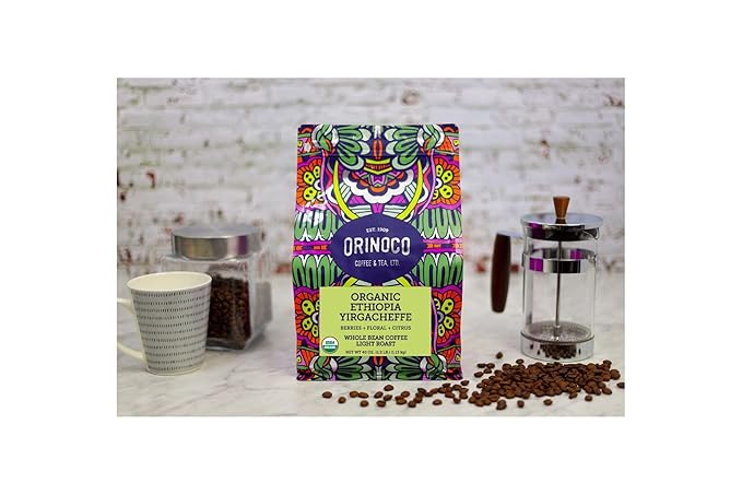 Orinoco Organic Ethiopian Yirgacheffe 2.5lb bag Light Roast Whole Bean Coffee 100% Arabica beans…