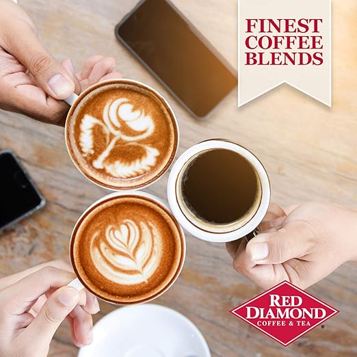 Red Diamond Ground Coffee | Classic Blend | Medium Roast | Arabica Beans | Smooth &amp Rich Flavor | 11 Ounce Resealable Bags (4 Pack)