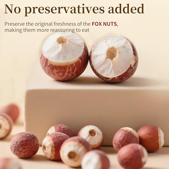 Baihuatang Natural Dried Gorgon Fruit Fox Nuts Gorgon Euryale Natural Gordon Euryale Seed 14.11oz/400g Qian Shi Removing Dampness 芡实 鸡头米 芡實