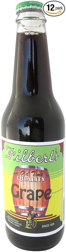 Filbert's GRAPE OLD TIME CHICAGO SODA - it's the grapest  12-Ounce Glass Bottle (Pack of 12)