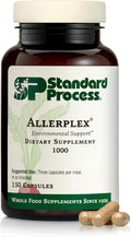 Standard Process Inc. Allerplex Lung Health Support Supplement Dietary Supplement with Vitamin A &amp Pneumotrophin PMG Support Healthy Mucous Membranes Supports Seasonal Challenges - 150 Capsule
