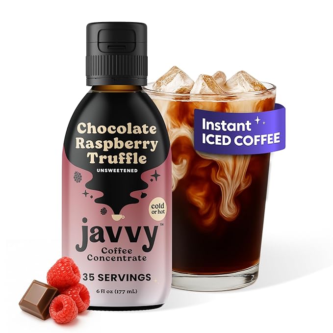 Coffee Concentrate - Limited Release Flavors - Cold Brew Coffee Perfect for Hot or Iced Instant Coffees Hot Drinks Cold Brew Concentrate 35 Servings - Chocolate Raspberry Truffle