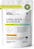 Collagen + Magnesium | VERISOL Bioactive Collagen Peptides Magnesium Glycinate &amp Taurate Salts | Lauren Roxburgh Rest + Restore | Calming Nightly Routine (Honey Lemonade) [30 Serves]