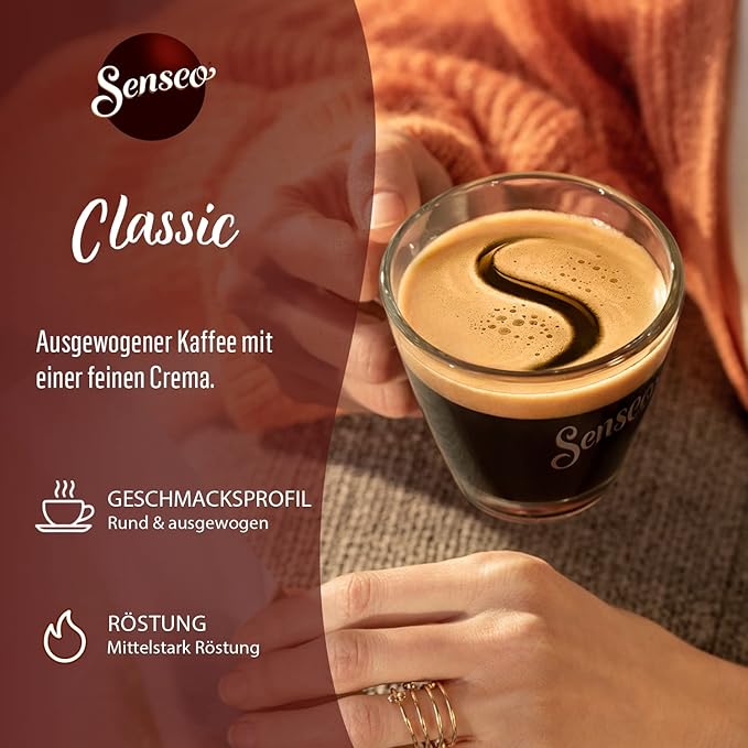 Senseo Classic Medium Roast Coffee Pods Single Serve Pods Bulk Pack for Senseo Coffee Machine Compostable Pods for Hot or Iced Coffee Cold Brew Coffee 16 Count Pack of 10