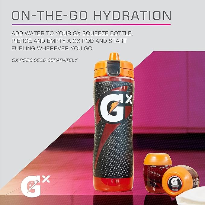 Gatorade Gx NFL Non-Slip Squeeze Bottles Gx Hydration System &amp Gx Sports Drink Concentrate Pods