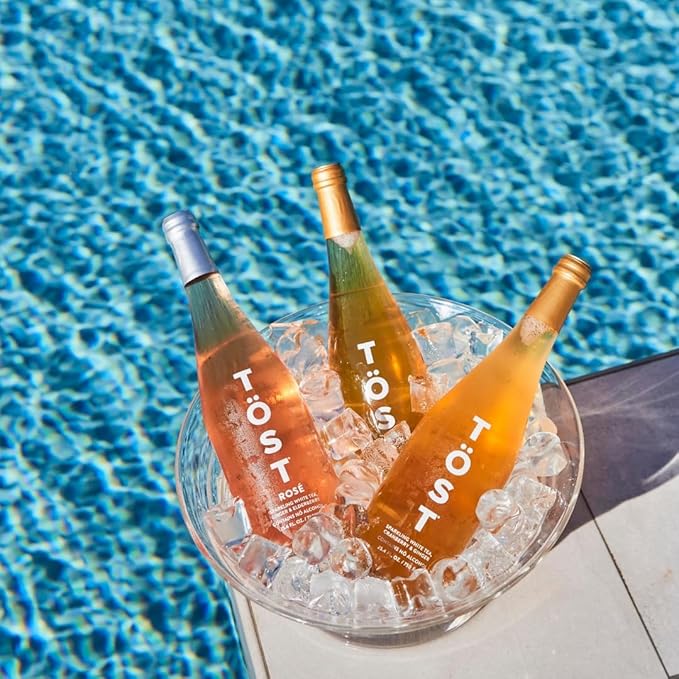 TÖST+ TÖST Rosé All-Natural Non-Alcoholic Sparkling Beverage 750 ML - 6 Pack