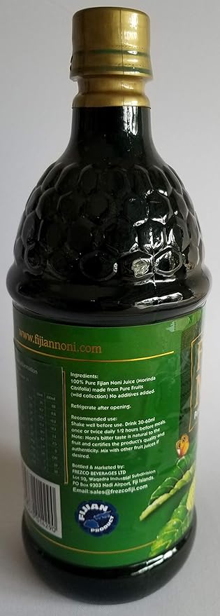 Fijian Noni - 100% NONI Juice - Cold Pressed From FIJI (12 Pack of 33.8 Oz/Bottles) Rich in Antioxidants