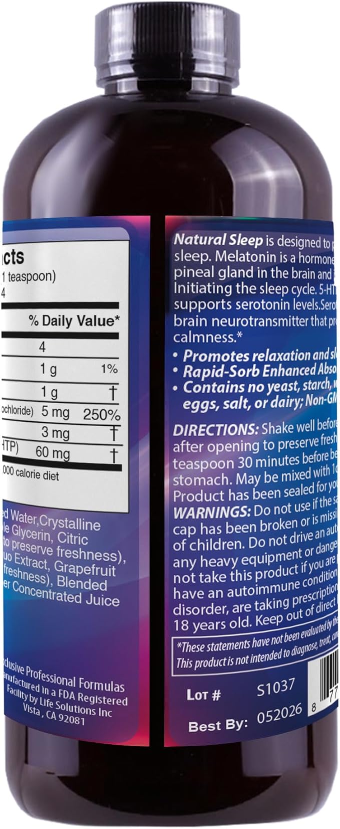 Liquid Natural Sleep Calming FML* 4 Fl Oz