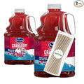 Ocean Spray Cranberry Juice Drink 101.4 fl oz Plastic Bottles 2 Pack + 15 Sugarcane Disposable Straws by KOOL8SHOP Infinite Deals
