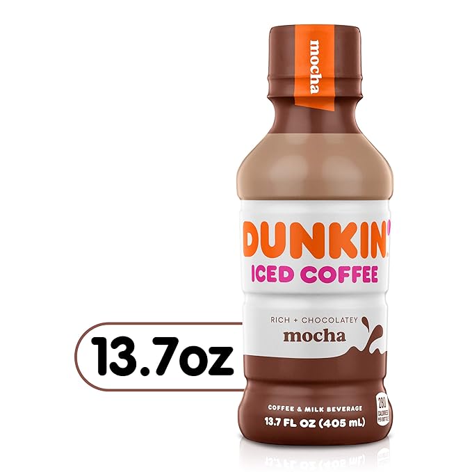 Dunkin' Mocha Iced Coffee Bottle 13.7 fl oz 12 Pack