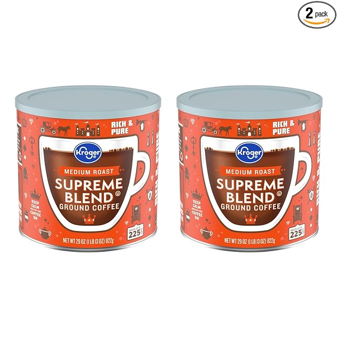Supreme Blend Medium Roast Krogers Ground Coffee 29 oz (Pack of 2)