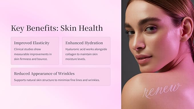 LifeStream NutraCare Collagen Capsules Type I II III V &amp X | with Hyaluronic Acid &amp Vitamin C Hair Skin Nails &amp Joint Support | 60 Capsules