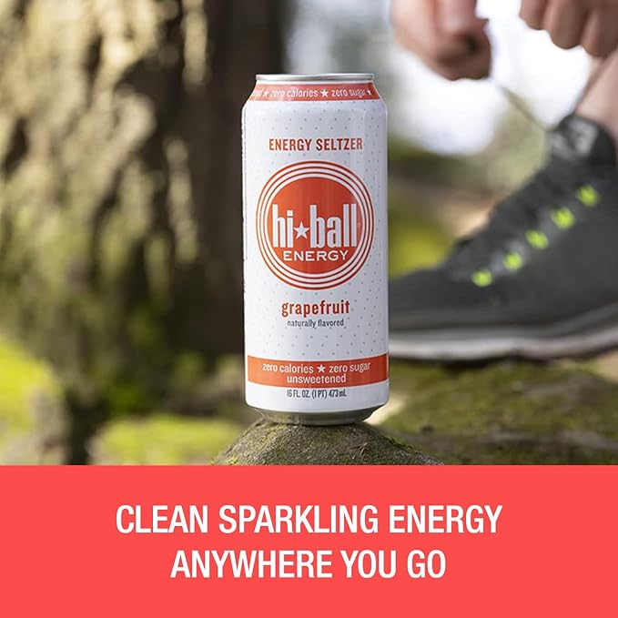 Hiball Energy Sparkling Energy Water Grapefruit 16 Fl Oz 8 Pack