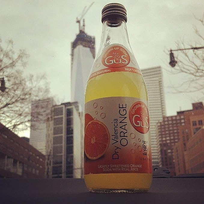 GuS Soda - Dry Valencia Orange - 12 oz (6 Glass Bottles)