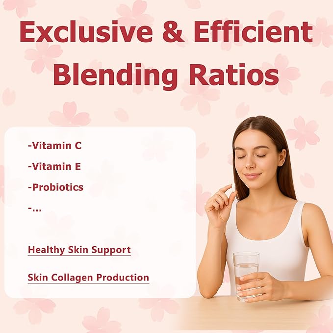 Vaginal Probiotics for Women Vaginal Dryness &amp PH Balance | 2000mg Daily Supplement with Lactobacillus Strains Cherry Blossom Extract Multi-Collagen Blend Hyaluronic Acid Prebiotics Vitamin