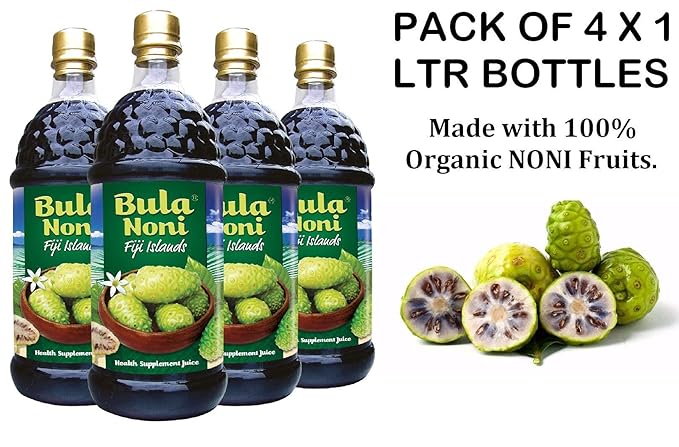 NONI Juice - 100% (Pack of 4 x 33.8 Oz) Rich in Antioxidant All Natural Daily Wellness Drink DrinkNoni.com