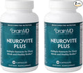 BRAINMD Dr Amen NeuroVite Plus - 120 Capsules Pack of 2 - Multivitamin &amp Mineral Supplement - Enhanced with Phytonutrients Enzymes &amp Whole Foods - Gluten Free - 60 Total Servings