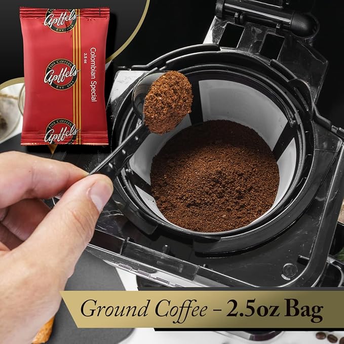 Apffels Colombian Special – Ground Medium Roast 100% Arabica Coffee (18 pack – 2.5 oz Each)