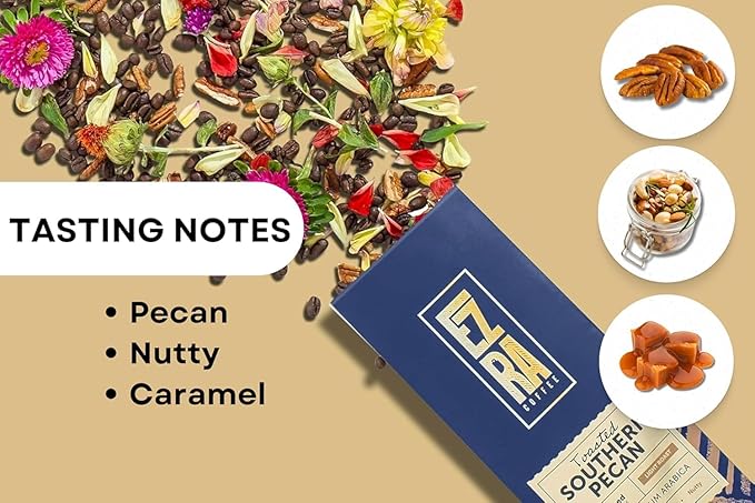 Ezra Coffee Toasted Southern Pecan Light Roast Whole Beans Coffee - 12 ounce