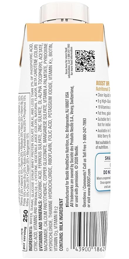 Boost Breeze Nutritional Drink Orange 8 Fl Oz (Pack of 6)