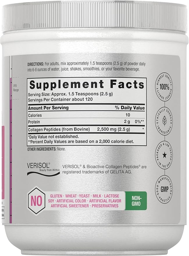 Horbäach Skin Rejuvenator with Verisol 10.58 oz | Bioactive Collagen Peptide Powder | Types I and III | Non GMO Gluten Free Supplement