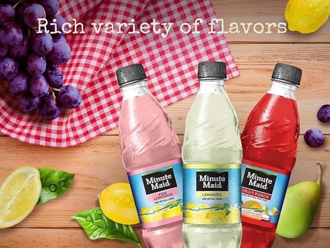 Minute Maid Fruit Punch 5 Flavors Variety Pack Lemonade And Fruit Drinks 20 Oz (Pack of 10)