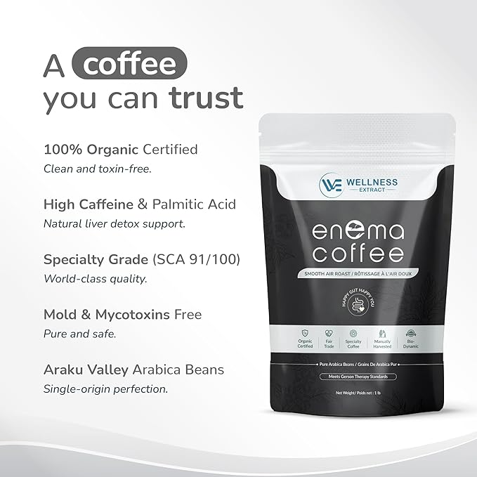 Wellness Extract Premium Organic Smooth Air Roast Coffee Mold-Free USDA Certified- 1 lb.