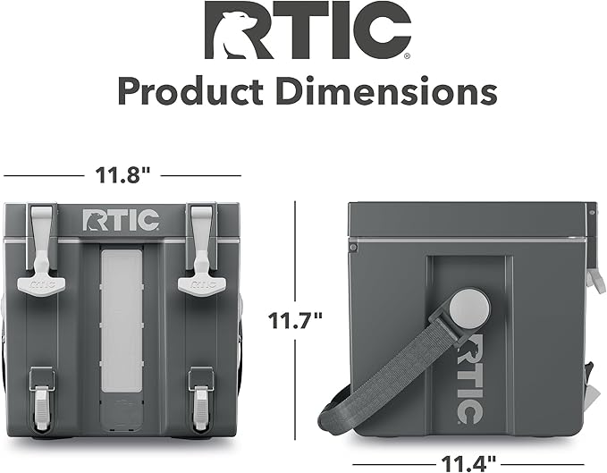 RTIC Halftime Water Cooler Portable Carrier Container Drink Beverage Dispenser Stackable with 2 Taps Bottleless BPA-Free for Sports Camping BBQ Parties Picnic &amp More Dark Grey &amp Coo