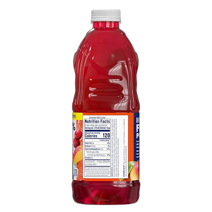 Ocean Spray® 100% Juice Cranberry Mango Juice Blend 64 Fl Oz Bottle (Pack of 8)