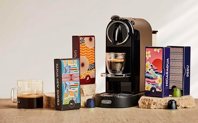 Atlas Coffee Club Espresso Pods Compatible with Nespresso Original– Extra Dark Roast Variety Pack (40 Count)– Aluminum Capsules from Kenya Peru Costa Rica &amp Guatemala– Intensity 10-12