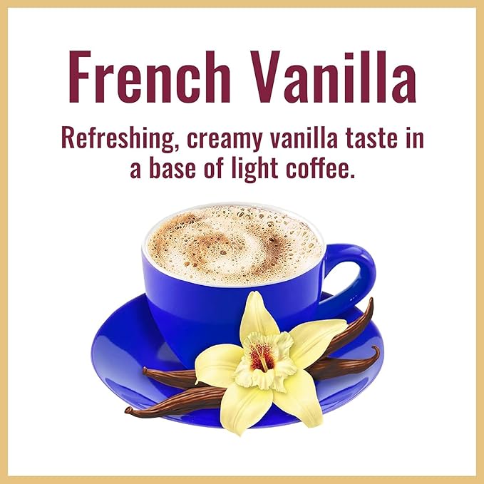Hills Bros. Instant Cappuccino Mix French Vanilla - Easy to Use Enjoy Coffeehouse Flavor from Home – Decadent Cappuccino with a Hint of Sweetness and Vanilla in Light Coffee 52 Ounce Pouch