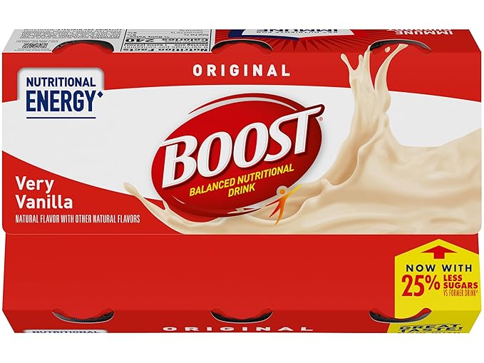 Boost Original Nutritional Energy Balanced Nutritional Drink (6 Count (Pack of 2) Vanilla &amp Strawberry)