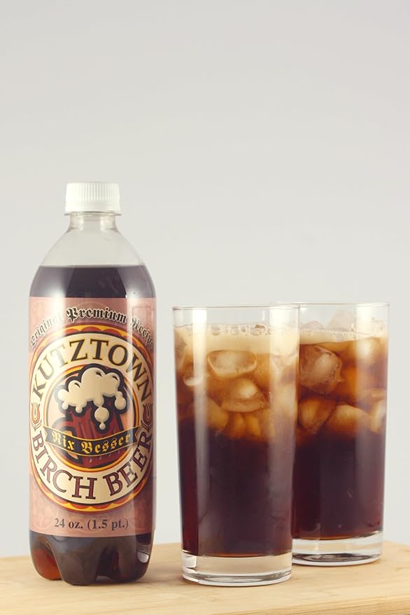 AmishTastes Kutztown Nix Besser Birch Beer Famous Amish Drink 24 Oz. (Pack of 4)