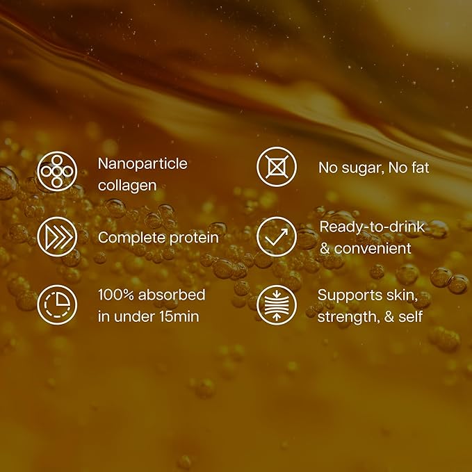 ProT Gold Liquid Collagen Protein Shot 17g Clear Protein Nano-Hydrolyzed Grass Fed Collagen 2g Arginine for Wound Support Gluten Free Sugar Free 0g Carbs Non GMO Orange Creme 30 fl oz Bottle