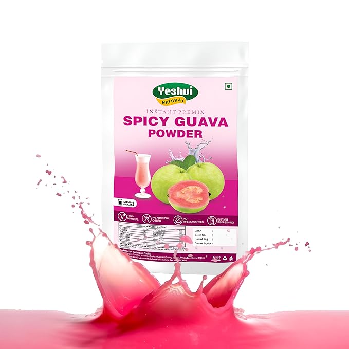 Yeshvi NATURAL Spicy Guava Powder &amp Kokum Jamun Fruit Juice Powder Combo Pack Instant Mix Drink Powder Easy to Make Beverage Fruit Juice Powder for Adults 200gm