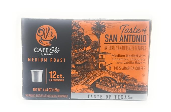 Cafe Ole HEB Single Serve Coffee Pods 12 count - 2 boxes (Taste of San Antonio)