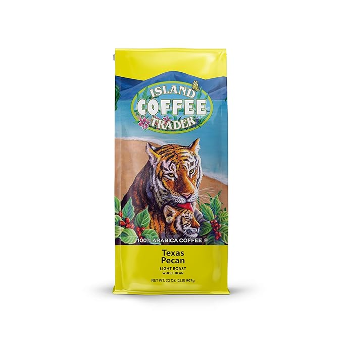 Magnum Exotics Island Hazelnut Ground Coffee - Flavored Hazelnut Medium Light Roast Coffee Grounds Gourmet Roasted Bulk Brew Rich &amp Smooth Flavor Fresh Roast - 32 oz (2 lb) Bag