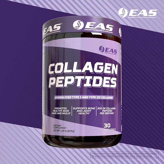 Experimental and Applied Sciences Collagen Peptides Powder | Hydrolyzed Type I &amp III | for Healthy Hair Skin &amp Nails | Bone &amp Joint Health | 20g Collagen Per Serving | 30 Servings (Unfla