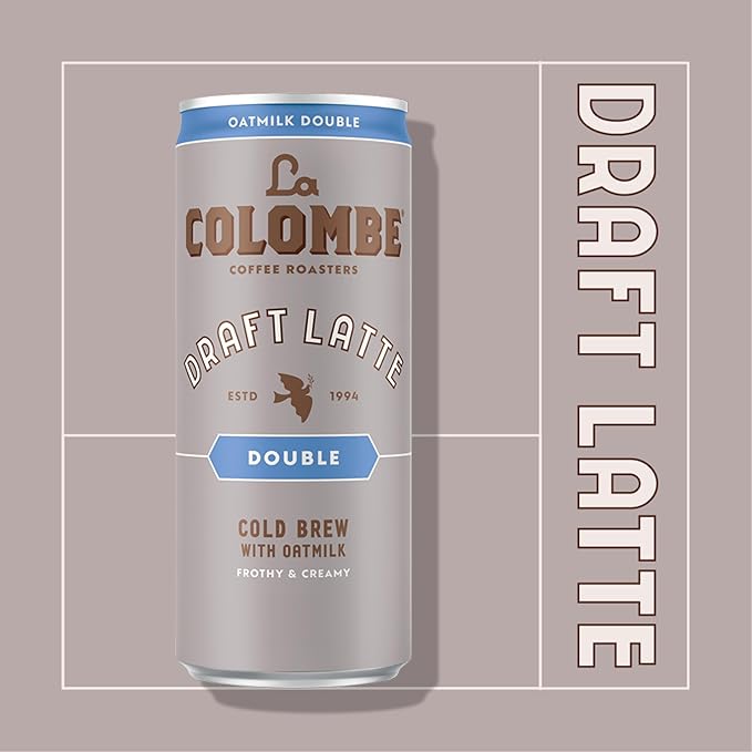 La Colombe CoffeeOatmilk Double Latte11 fl oz CansCoffeehouse Quality Cold BrewSpecialty Grade Coffee BeansReady-to-Drink On-the-Go(Pack of 24)