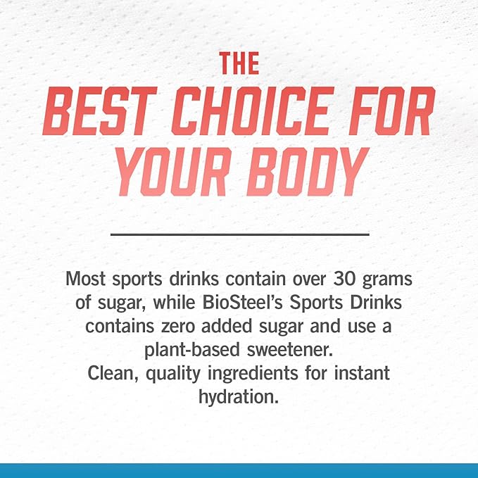 BioSteel Sports Drink Great Tasting Hydration with 5 Essential Electrolytes Ice Pop Flavor 16.7 Fluid Ounces 12-Pack