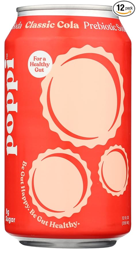 Poppi Prebiotic Soda Classic Cola For A Healthy Gut 12 Oz (Pack of 12)