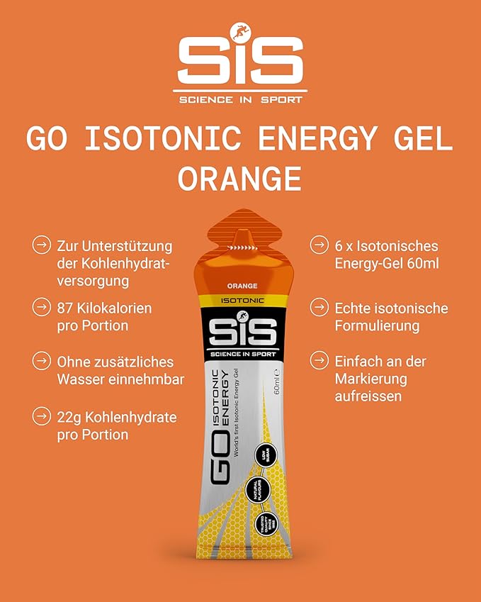 SiS GO Isotonic Energy Gel Sachets (6 Pack) - Orange