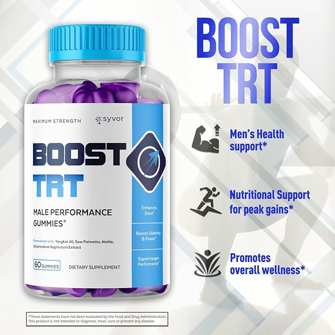 (3 Pack) Boost TRT Gummies for Men Official Boost TRT Male Performance Gummys with Natural Ingredients Advanced BoostTRT Men's Gummy Supplement with Maximum Strength Premium Vitamins (180 Gummies)