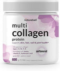 NatureBell Multi Collagen Protein Powder - 600g - Hydrolyzed Collagen Peptides - for Skin Hair Nail Joint &amp Bone Health Support* - Grass-Fed &amp Keto-Friendly - Unflavored