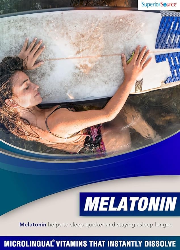 Superior Source Extra Strength Melatonin - Melatonin Supplement for Adults - Natural Sleep &amp Relaxation Support Formula - 25 mg Instant Dissolve Tablets (Pack of 2)