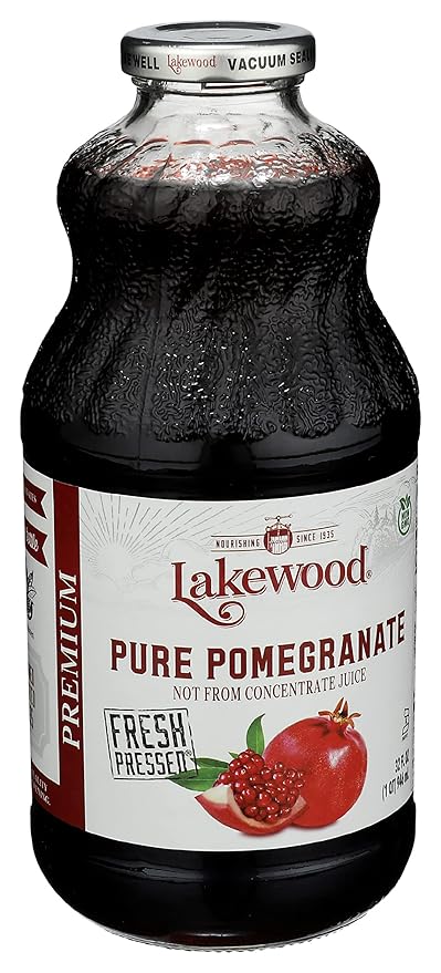 Lakewood Pure Pomegranate Juice - Pomegranate - Case of 12 - 32 Fl oz.