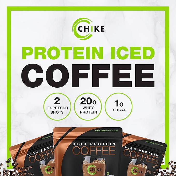 Chike Mocha High Protein Iced Coffee 20 G Protein 2 Shots Espresso 1 G Sugar Keto Friendly and Gluten Free 14 Servings (15.3 Ounce)