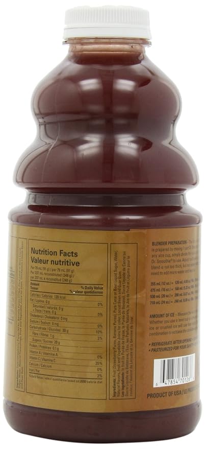 Dr. Smoothie Strawberry Banana Classic Blend Smoothie Bottles 46-Ounce